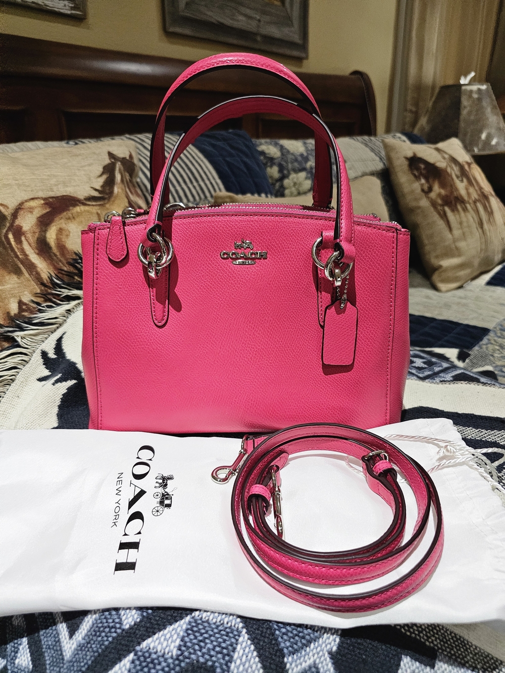Coach Pink Mini Satchel with Removable Strap